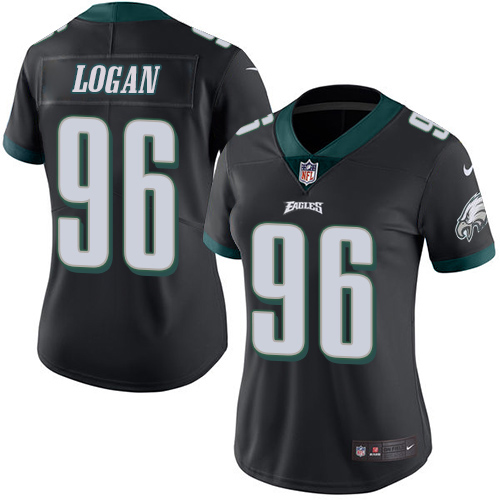 Women's Limited Bennie Logan Nike Jersey Black - #96 Rush NFL Philadelphia Eagles